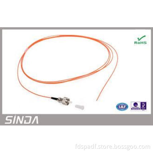 FC E2000/MU Multimode Fiber Optic Pigtails Yellow PVC LSZH